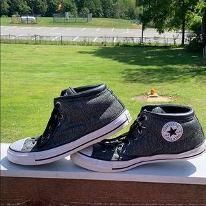 Mens size 13 black/grey hightop Converse EUC